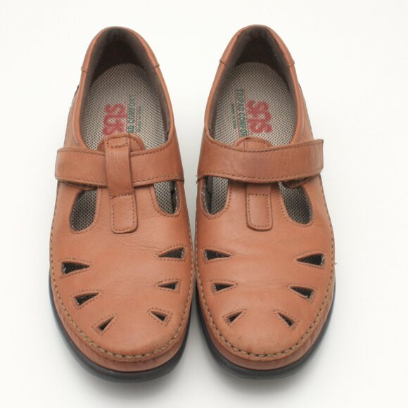 SAS Womens Brown Roamer Sandals Tripad Comfort Size 9 Strapped Leather - Picture 2 of 7